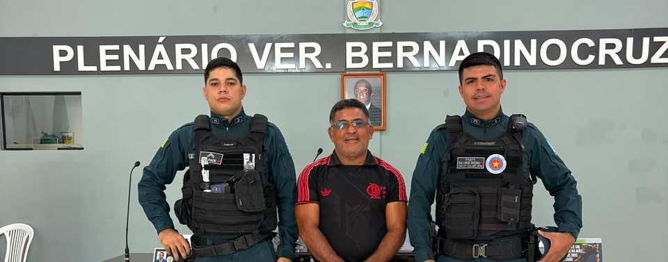 Câmara Municipal de Porto recebe representantes da Polícia Militar para diálogo institucional sobre segurança