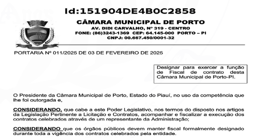 A Importância da Atuação da Câmara Municipal de Porto-PI na Fiscalização dos Contratos Públicos